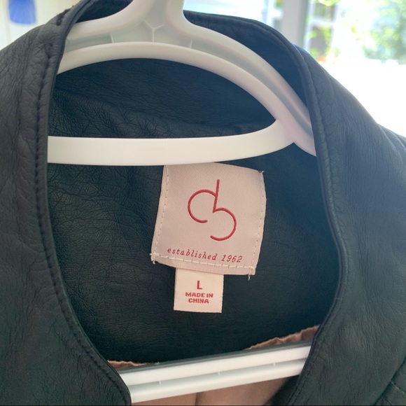 Faux leather lightweight lined moto jacket - Picture 2 of 5